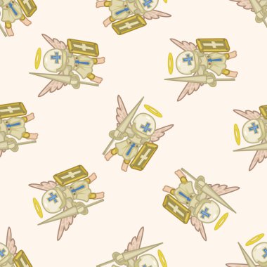 Angel, karikatür Dikişsiz desen arka plan