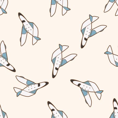 Uzay gemisi, karikatür Dikişsiz desen arka plan