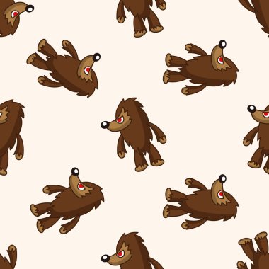 tuhaf canavar, karikatür Dikişsiz desen arka plan