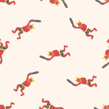 tuhaf canavar, karikatür Dikişsiz desen arka plan