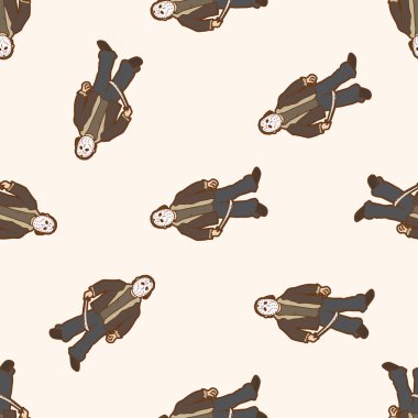 tuhaf canavar, karikatür Dikişsiz desen arka plan