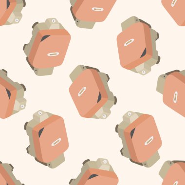 bilgisayar ile ilgili ekipman yazıcı, karikatür Dikişsiz desen arka plan