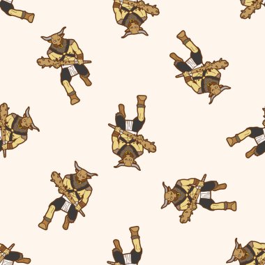 tuhaf canavar, karikatür Dikişsiz desen arka plan