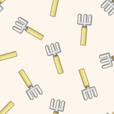 Bahçe küreği, karikatür Dikişsiz desen arka plan