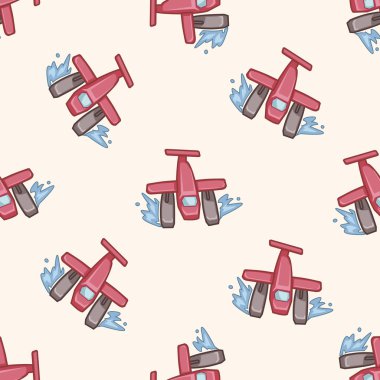 ulaşım uçak, karikatür Dikişsiz desen arka plan