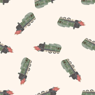 ulaşım tren, karikatür Dikişsiz desen arka plan