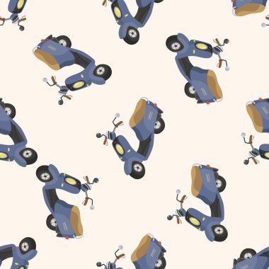 ulaşım motor, karikatür Dikişsiz desen arka plan