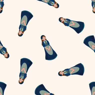 Ortaçağ karakter karikatür, karikatür Dikişsiz desen arka plan