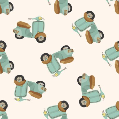 ulaşım motor, karikatür Dikişsiz desen arka plan