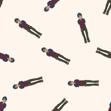 insanlar, karikatür Dikişsiz desen arka plan