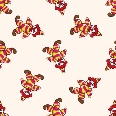 sirk palyaço, karikatür Dikişsiz desen arka plan