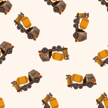 Nakliye kamyonu, karikatür Dikişsiz desen arka plan