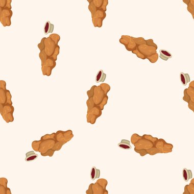 kızarmış gıdalar Tema tavuk nuggets, karikatür Dikişsiz desen arka plan