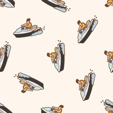 su sporları, karikatür Dikişsiz desen arka plan