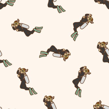 su sporları, karikatür Dikişsiz desen arka plan