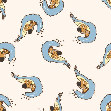 su sporları, karikatür Dikişsiz desen arka plan