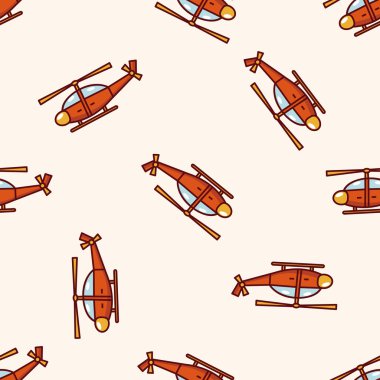 Nakliye helikopterleri, karikatür Dikişsiz desen arka plan