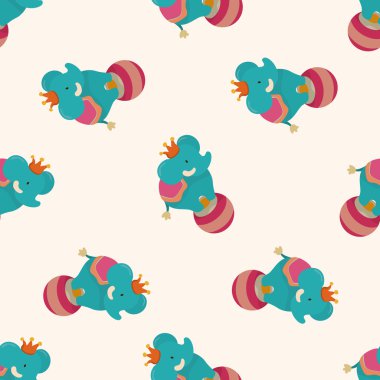 sirk hayvanı, karikatür Dikişsiz desen arka plan