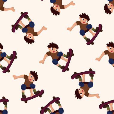 aşırı spor, karikatür Dikişsiz desen arka plan