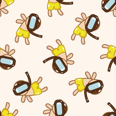 su sporları, karikatür Dikişsiz desen arka plan