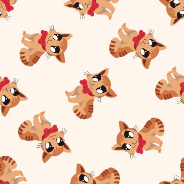 hayvan kedi çizgi film, çizgi film Dikişsiz desen arka plan
