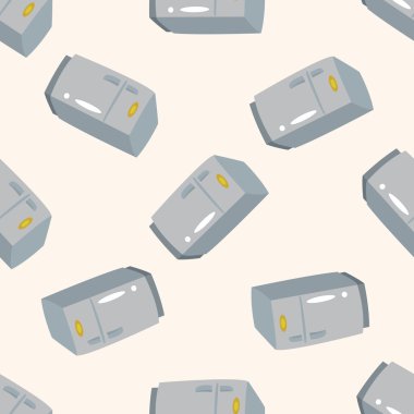 ev aletleri Tema buzdolabı, karikatür Dikişsiz desen arka plan