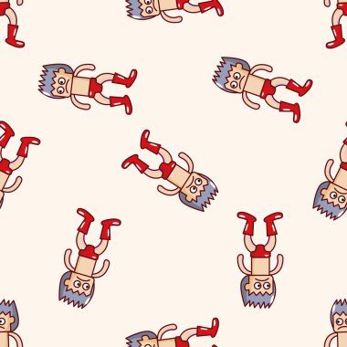 güreşçi, karikatür Dikişsiz desen arka plan