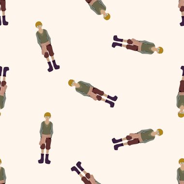 Erkek adam çizgi film, çizgi film Dikişsiz desen arka plan