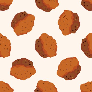 ekmek, karikatür Dikişsiz desen arka plan