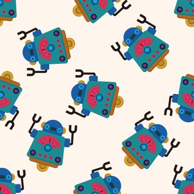 Robot, karikatür Dikişsiz desen arka plan