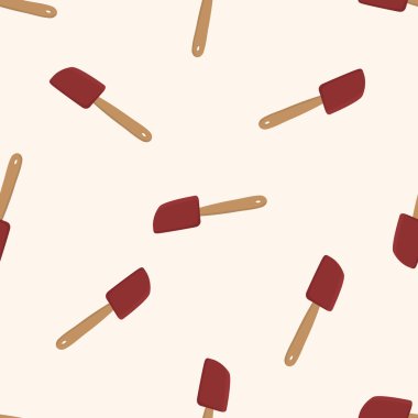 mutfak eşyaları spatula, karikatür Dikişsiz desen arka plan