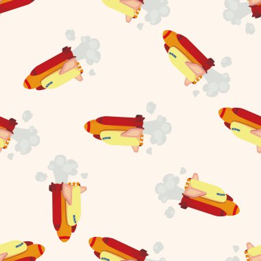 Uzay gemisi, karikatür Dikişsiz desen arka plan