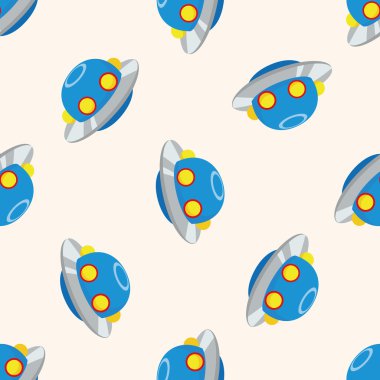 UFO, karikatür Dikişsiz desen arka plan boşluk