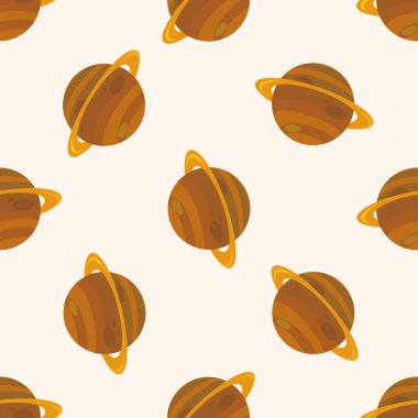 Uzay gezegen, karikatür Dikişsiz desen arka plan