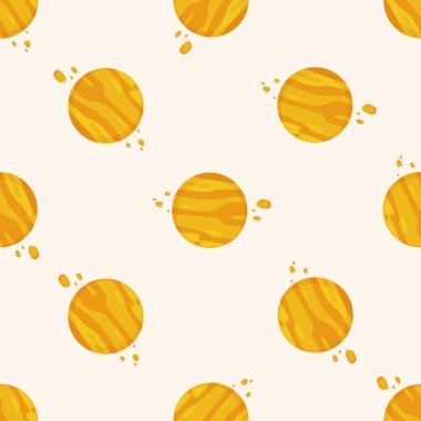 Uzay gezegen, karikatür Dikişsiz desen arka plan