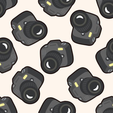 kamera, karikatür Dikişsiz desen arka plan