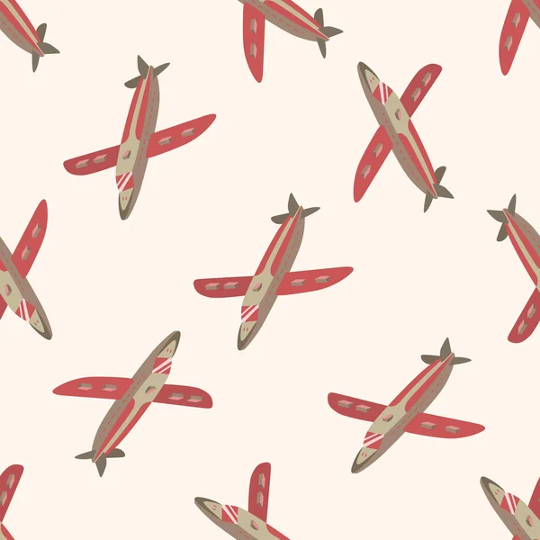 Транспортный самолет, мультфильм бесшовный фон шаблона — стоковый вектор