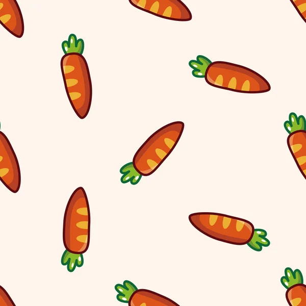 Gemüse und Obst, Cartoon nahtlose Muster Hintergrund — Stockvektor