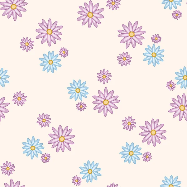 Flower , cartoon seamless pattern background — Stock Vector