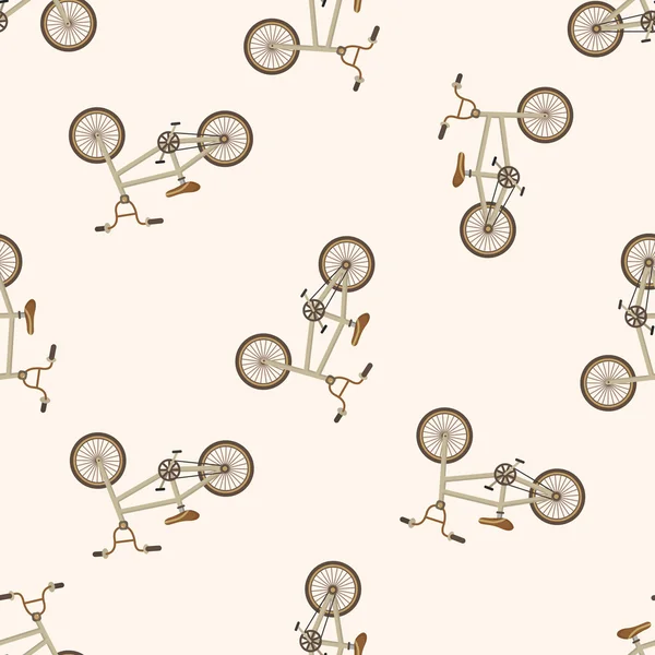 Transportation bike , cartoon seamless pattern background — Stock Vector