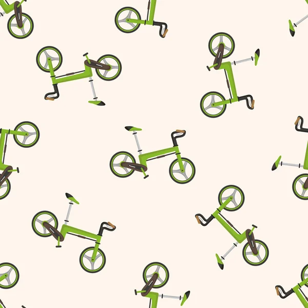 Bicicleta de transporte, dibujos animados sin costura patrón de fondo — Vector de stock