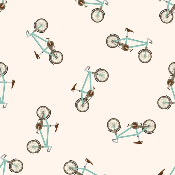 Transport Fahrrad, Cartoon nahtlose Muster Hintergrund — Stockvektor