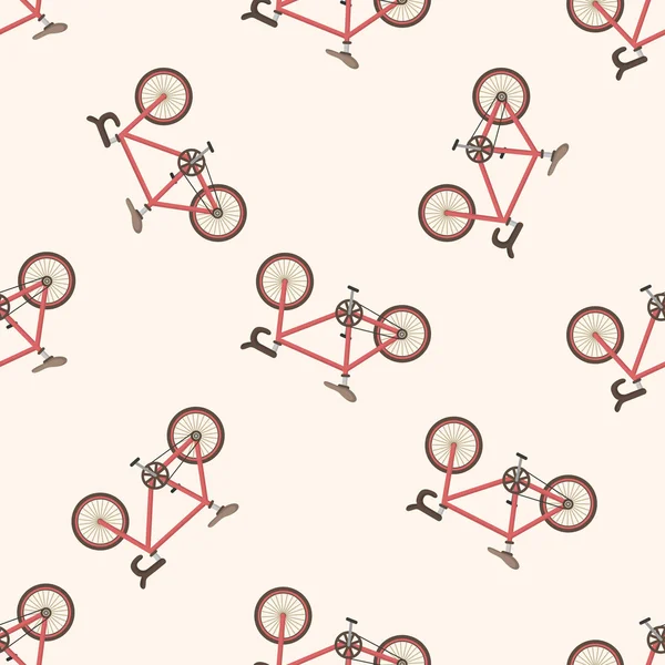 Transportation bike , cartoon seamless pattern background — Stock Vector