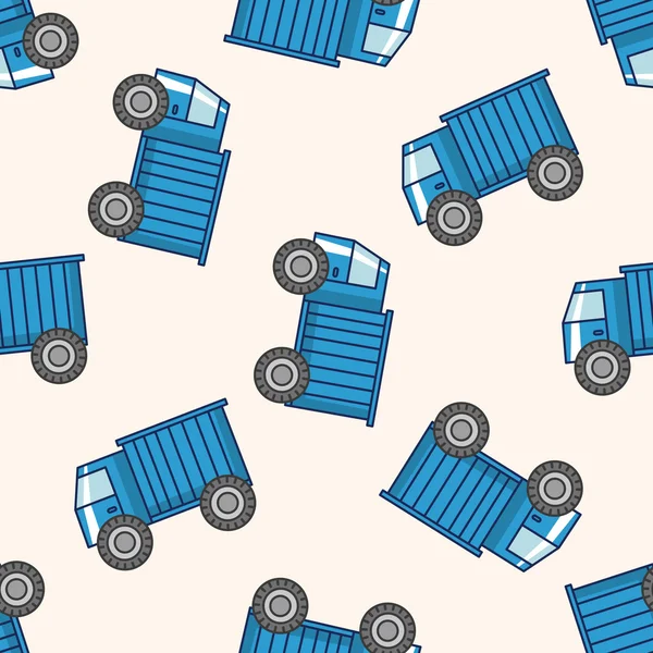 Transportation truck , cartoon seamless pattern background — Stock Vector