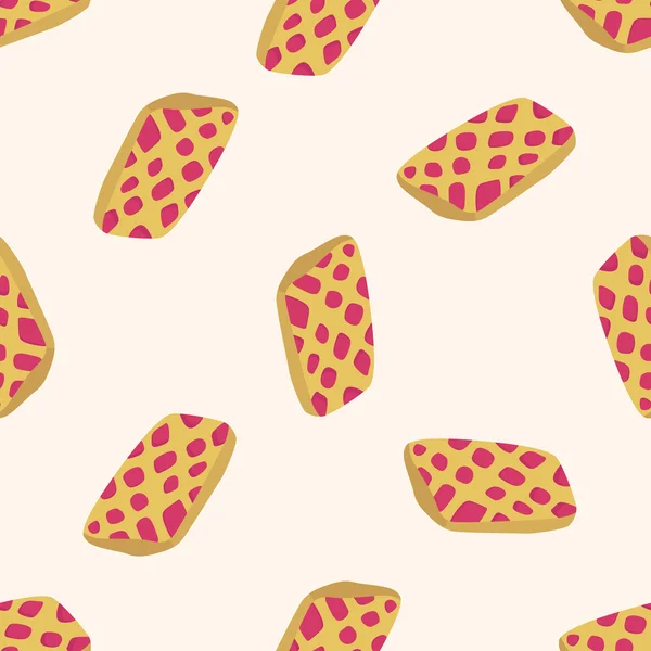 Bread, cartoon seamless pattern background — стоковый вектор