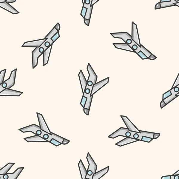 Transport flygplan, tecknade seamless mönster bakgrund — Stock vektor