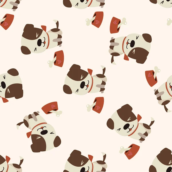 Animal dog cartoon , cartoon seamless pattern background — Stock Vector