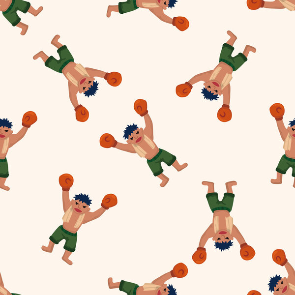 boxer , cartoon seamless pattern background