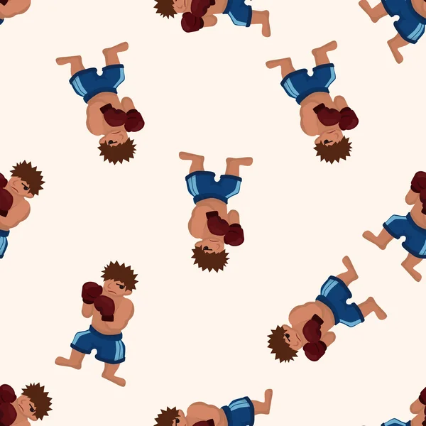Boxer , cartoon seamless pattern background — Stock Vector