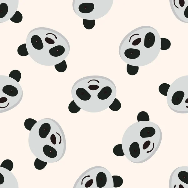 Animal panda dessin animé, dessin animé sans couture motif fond — Image vectorielle